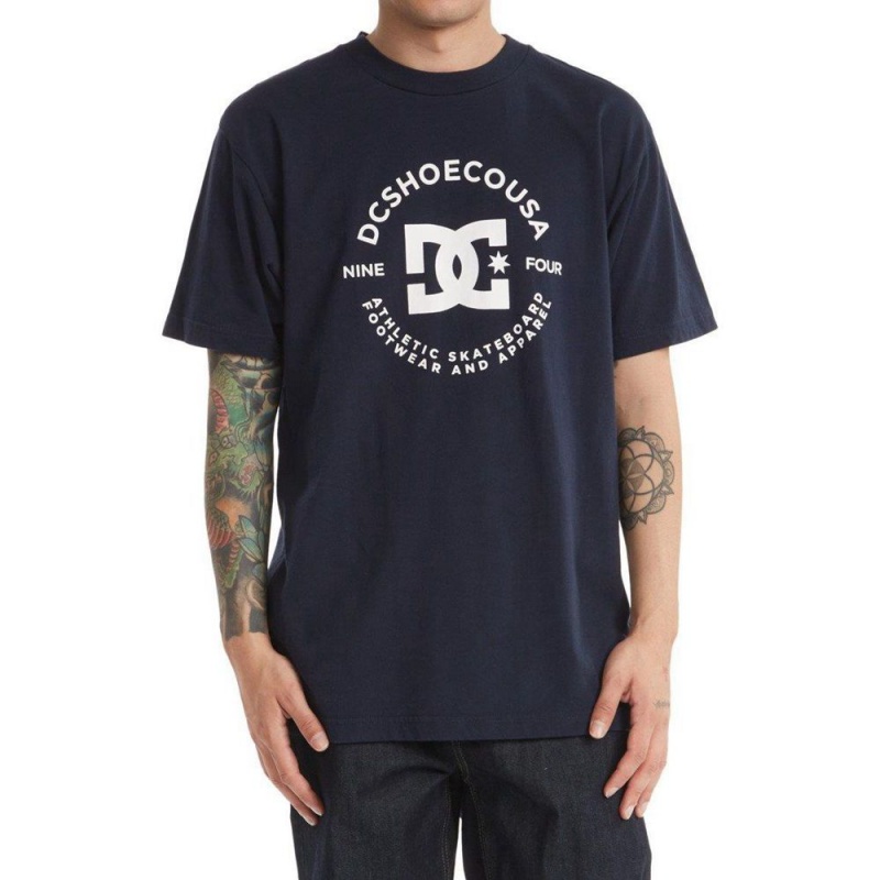 T-Shirt DC Shoes Star Pilot Bleu Marine Homme | RYV-6101743