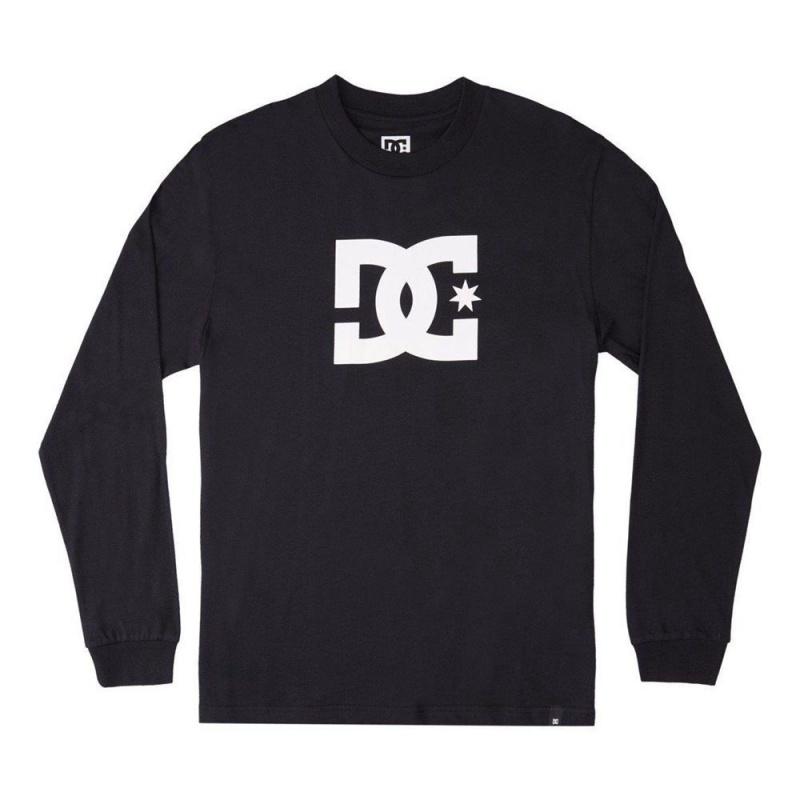 T-Shirt DC Shoes Star Long Sleeve Noir Homme | MDP-8546802