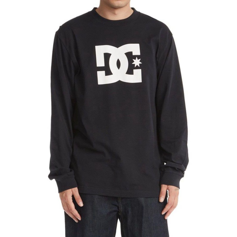 T-Shirt DC Shoes Star Long Sleeve Noir Homme | MDP-8546802