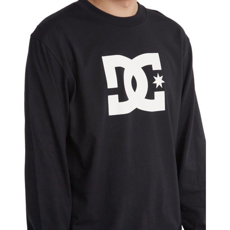 T-Shirt DC Shoes Star Long Sleeve Noir Homme | MDP-8546802