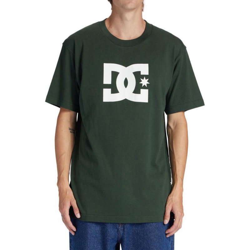 T-Shirt DC Shoes Star Vert Homme | RWZ-3464271