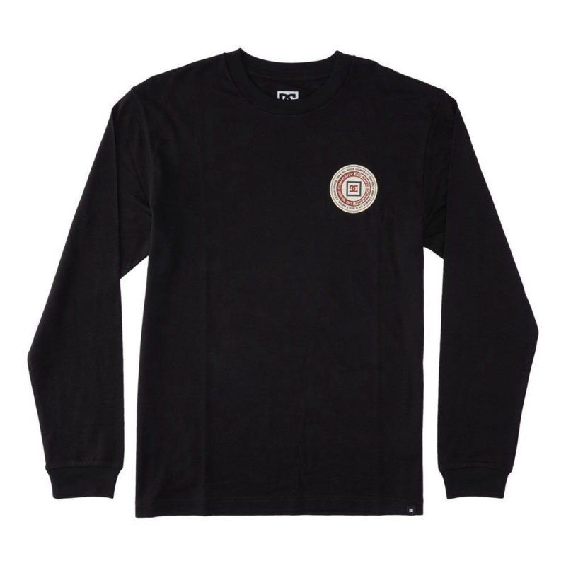 T-Shirt DC Shoes Old Head Long Sleeve Noir Homme | VBY-5001046