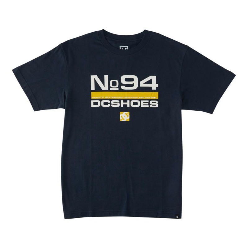 T-Shirt DC Shoes Nine Four Bleu Marine Homme | XBP-6197476