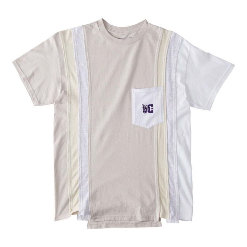 T-Shirt DC Shoes Needles Beige Homme | DVM-6255374