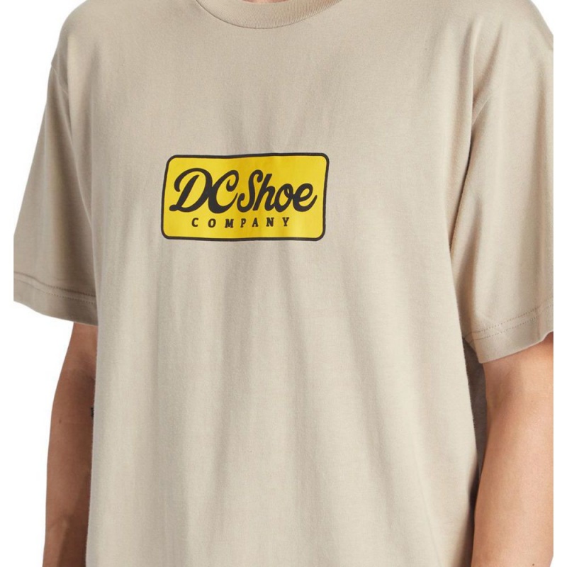 T-Shirt DC Shoes Happy Hour Beige Homme | ZVN-7661157