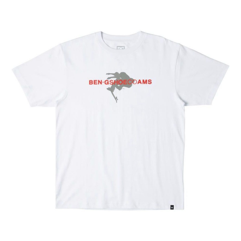 T-Shirt DC Shoes Ben-G Tre Flip Blanche Homme | MDX-7078045