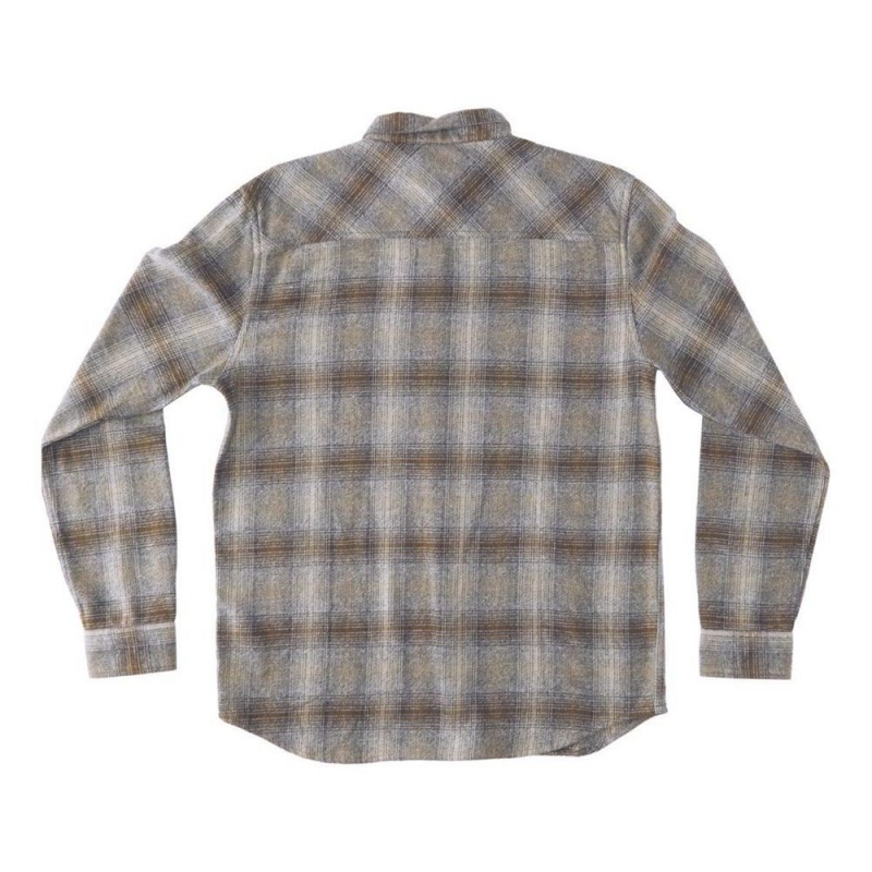 Chemise DC Shoes Marshal Flannel Long Sleeve Vert Grise Homme | FTJ-4396714