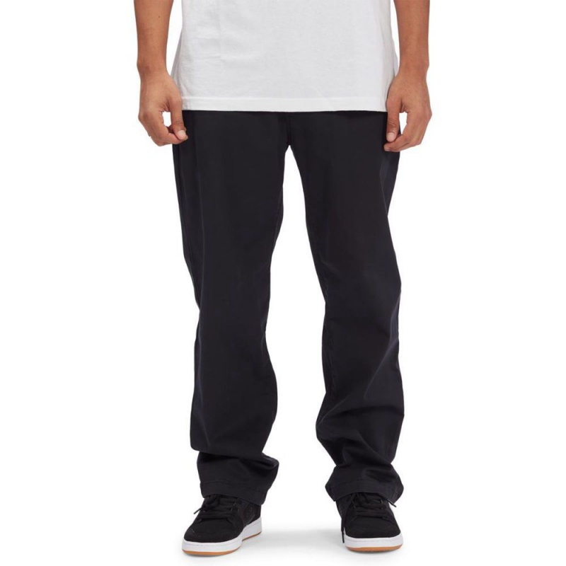 Pantalon DC Shoes Worker Relaxed Fit Chino Noir Homme | CIW-3094082