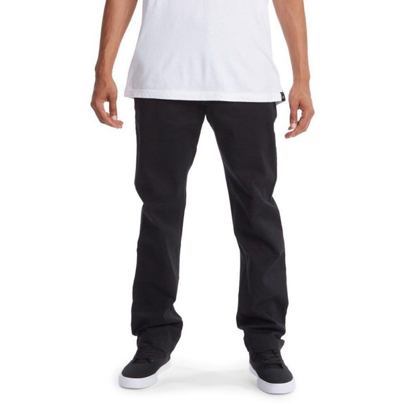 Pantalon DC Shoes Worker Chino Noir Homme | JYM-0242497