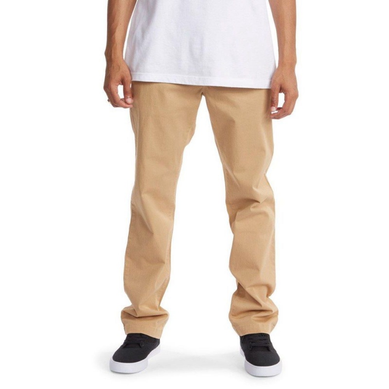 Pantalon DC Shoes Worker Chino Kaki Homme | IVP-3252491