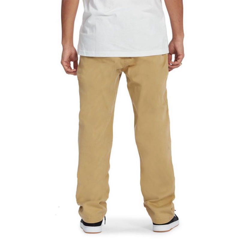 Pantalon DC Shoes Worker Relaxed Fit Chino Kaki Homme | HGV-0334298