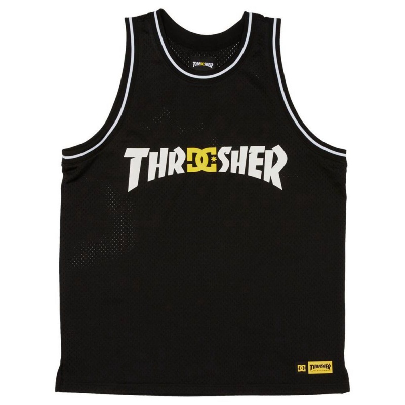 Maillot DC Shoes Thrasher Basketball Noir Homme | UQC-5895923