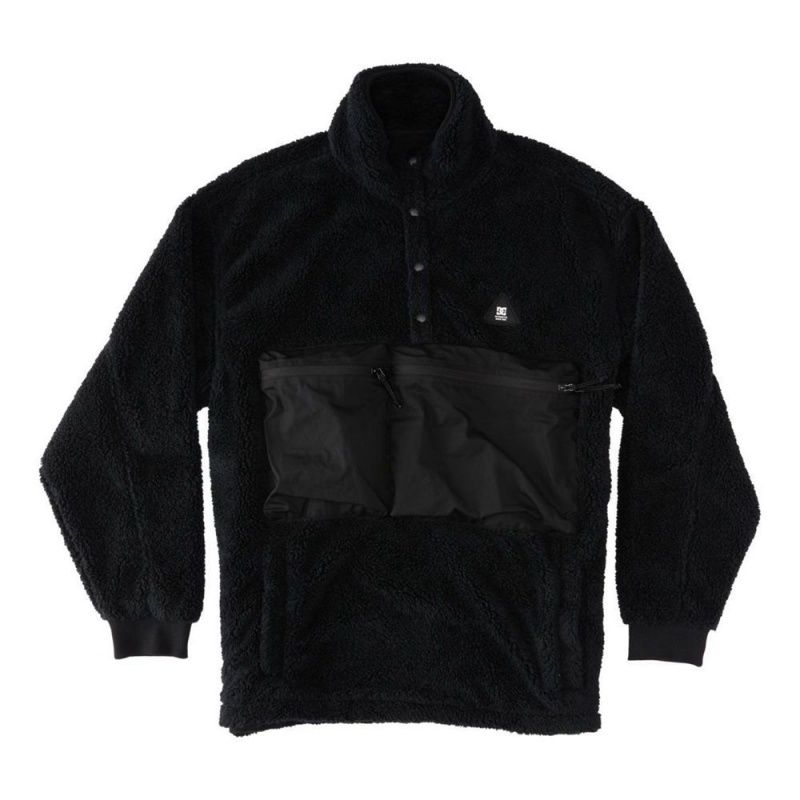 Veste DC Shoes Avalon Mock Neck Fleece Noir Homme | DUA-1965666