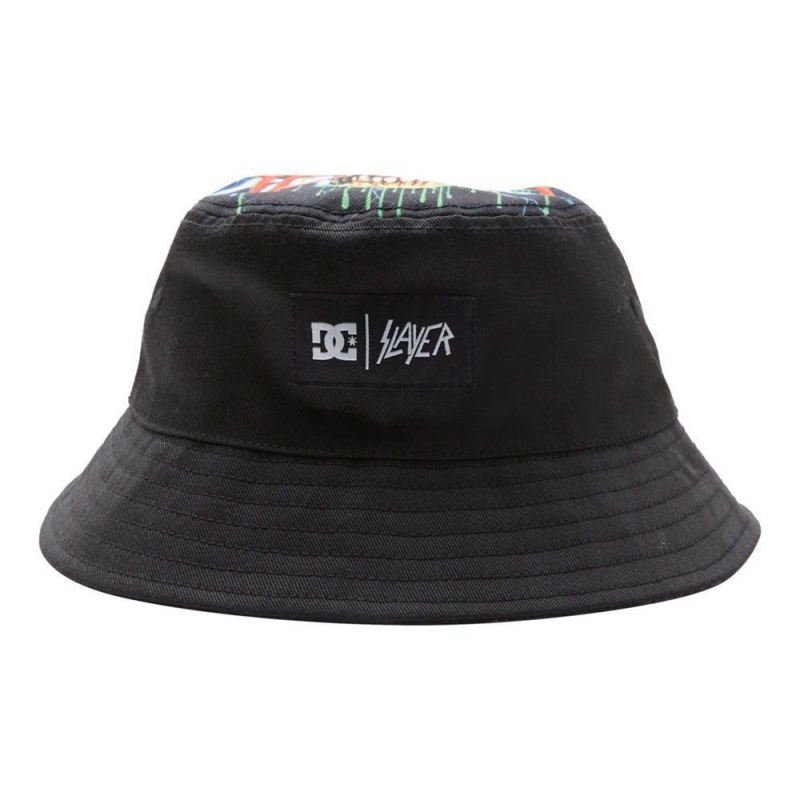 Chapeau DC Shoes Slayer Reversible Bucket Noir Homme | HOJ-7128037