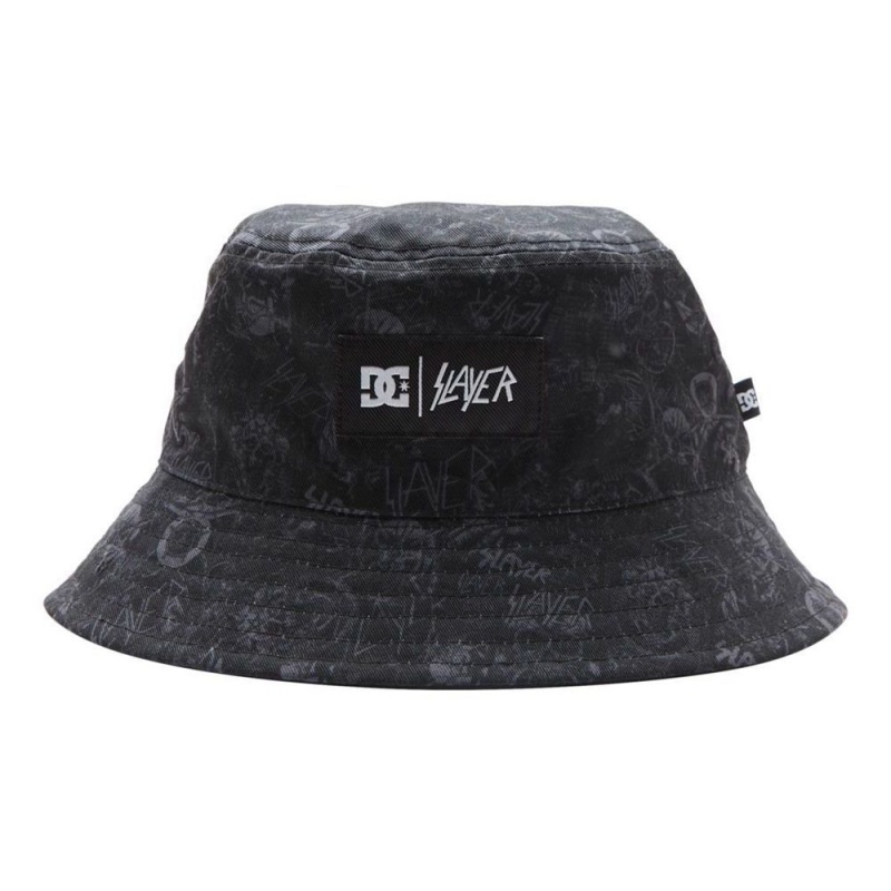 Chapeau DC Shoes Slayer Reversible Bucket Noir Homme | HOJ-7128037