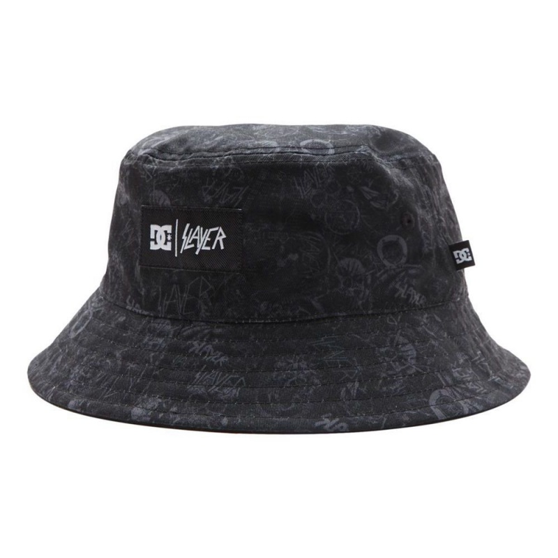 Chapeau DC Shoes Slayer Reversible Bucket Noir Homme | HOJ-7128037