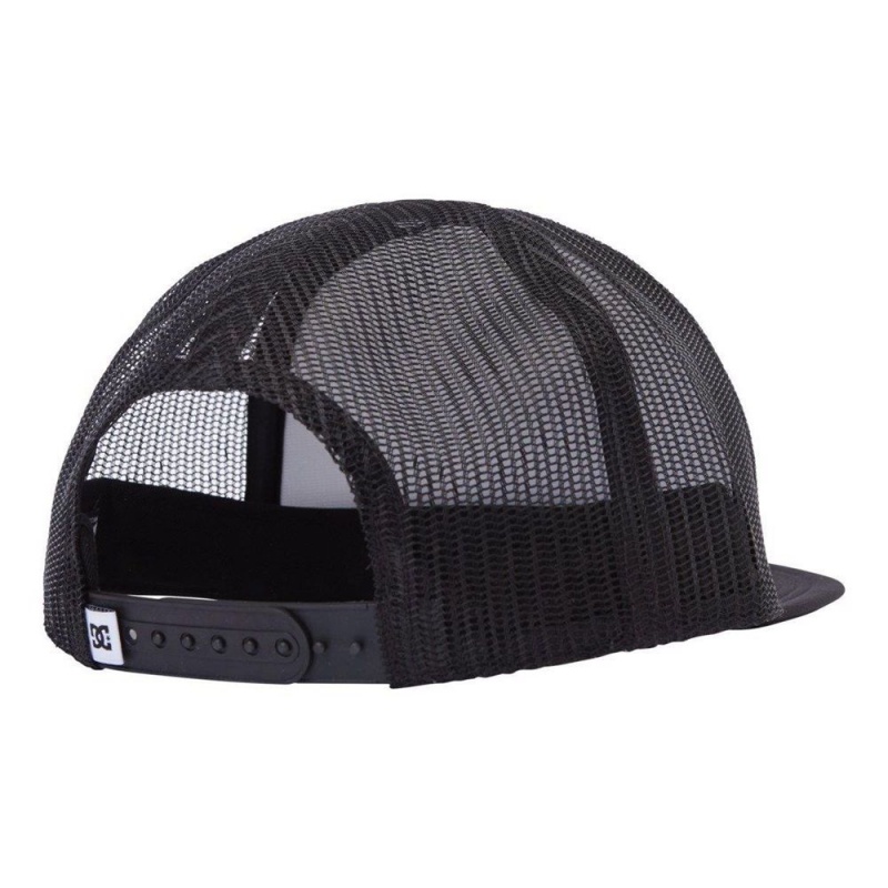 Chapeau DC Shoes Gas Station Trucker Blanche Noir Homme | OVG-2650262