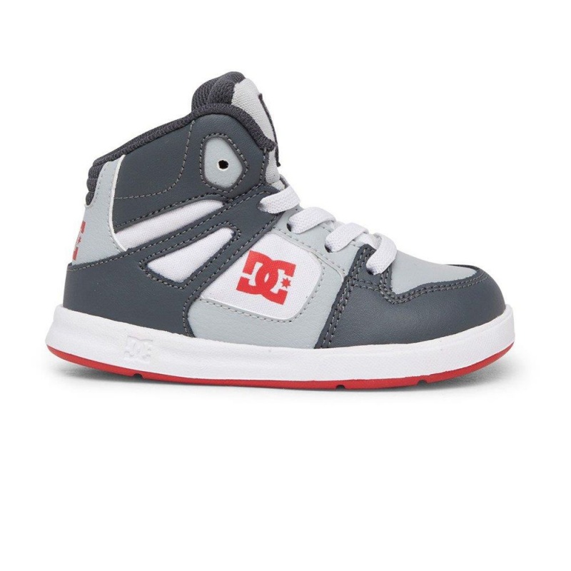 Chaussure DC Shoes Pure Hi Cuir High-Top Noir Grise Enfant | YPA-7527494