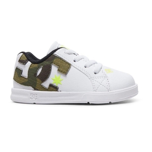 Chaussure DC Shoes Court Graffik Elastic SE Blanche Camouflage Enfant | GTH-2743390