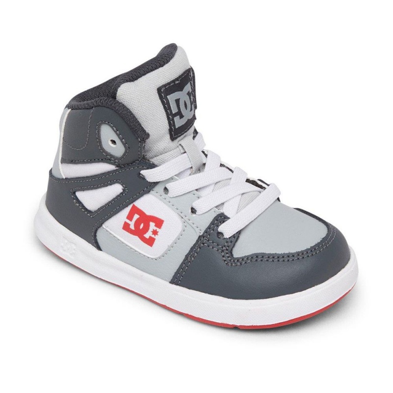 Chaussure DC Shoes Pure Hi Cuir High-Top Noir Grise Enfant | YPA-7527494