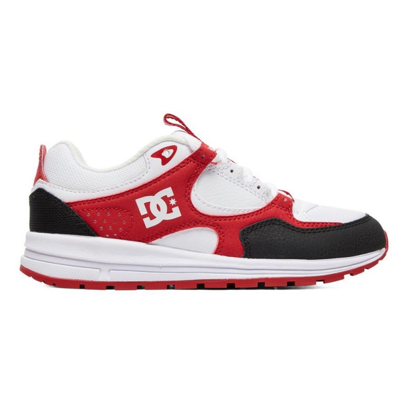 Chaussure DC Shoes Kalis Lite Blanche Rouge Enfant | FXH-1631242