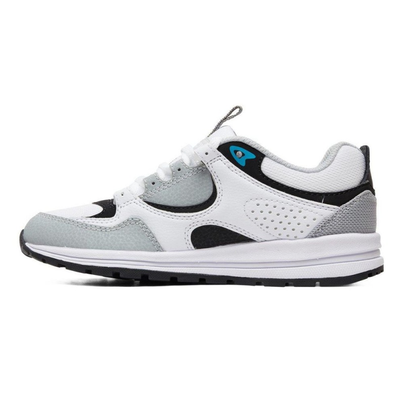 Chaussure DC Shoes Kalis Lite Blanche Grise Enfant | UYD-7636295