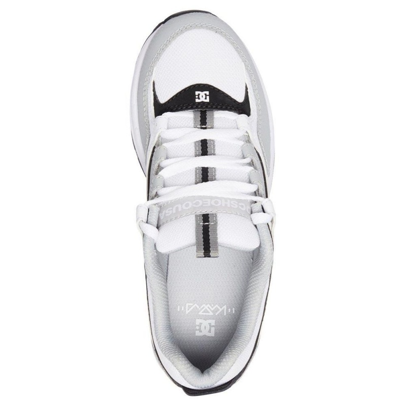 Chaussure DC Shoes Kalis Lite Blanche Grise Enfant | UYD-7636295