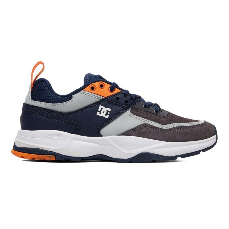 Chaussure DC Shoes E.Tribeka Grise Bleu Marine Enfant | ARA-0535513