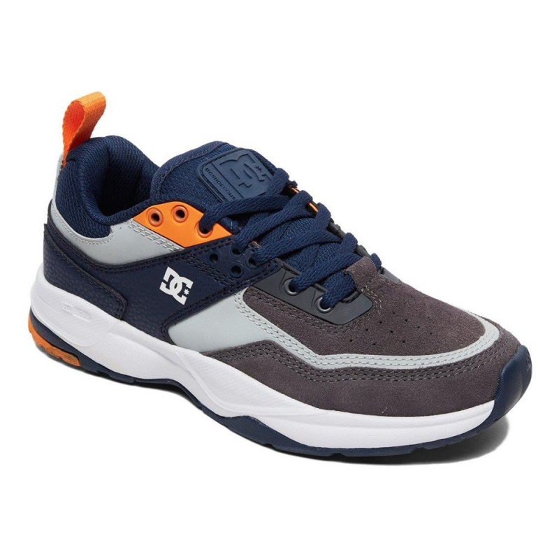 Chaussure DC Shoes E.Tribeka Grise Bleu Marine Enfant | ARA-0535513