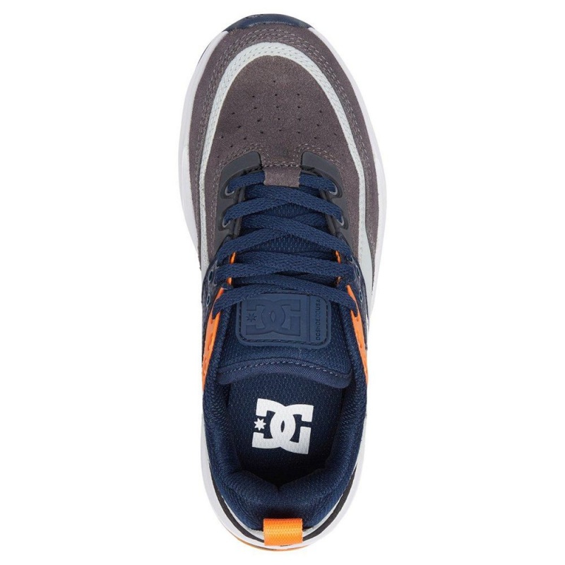 Chaussure DC Shoes E.Tribeka Grise Bleu Marine Enfant | ARA-0535513