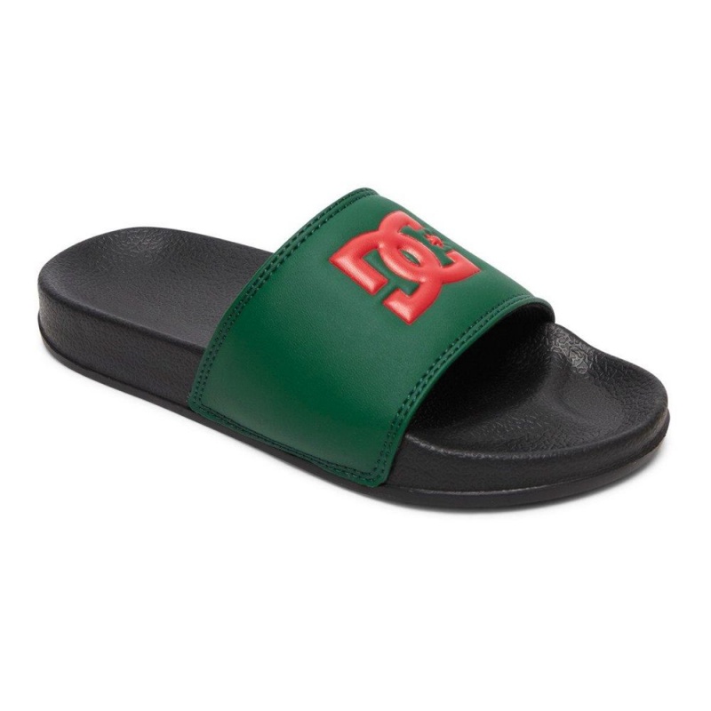 Claquette DC Shoes Vert Rouge Enfant | JCN-8041340