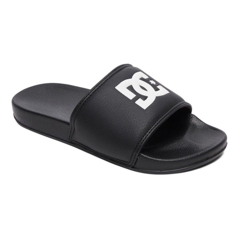 Claquette DC Shoes Noir Blanche Enfant | EYR-1694950