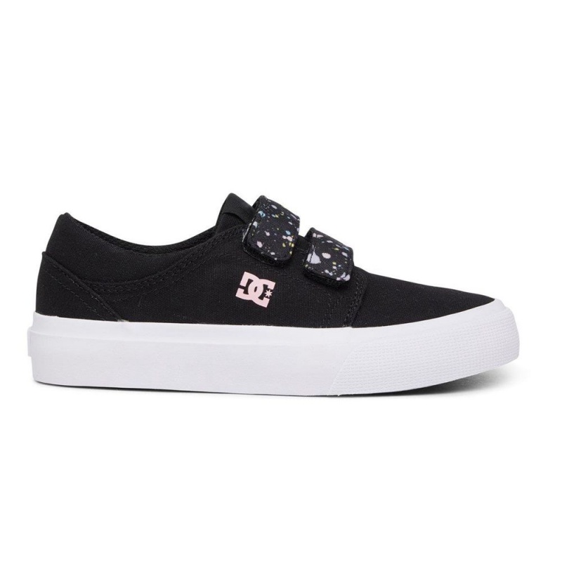 Chaussure DC Shoes Trase V Cuir Noir Multicolore Enfant | TDB-8594061