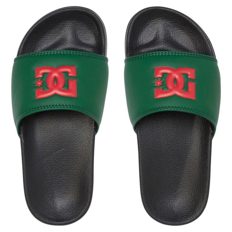 Claquette DC Shoes Vert Rouge Enfant | JCN-8041340