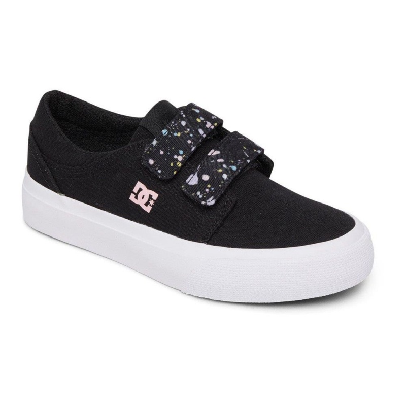 Chaussure DC Shoes Trase V Cuir Noir Multicolore Enfant | TDB-8594061