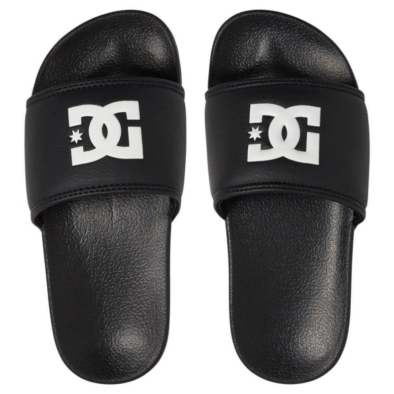 Claquette DC Shoes Noir Blanche Enfant | EYR-1694950