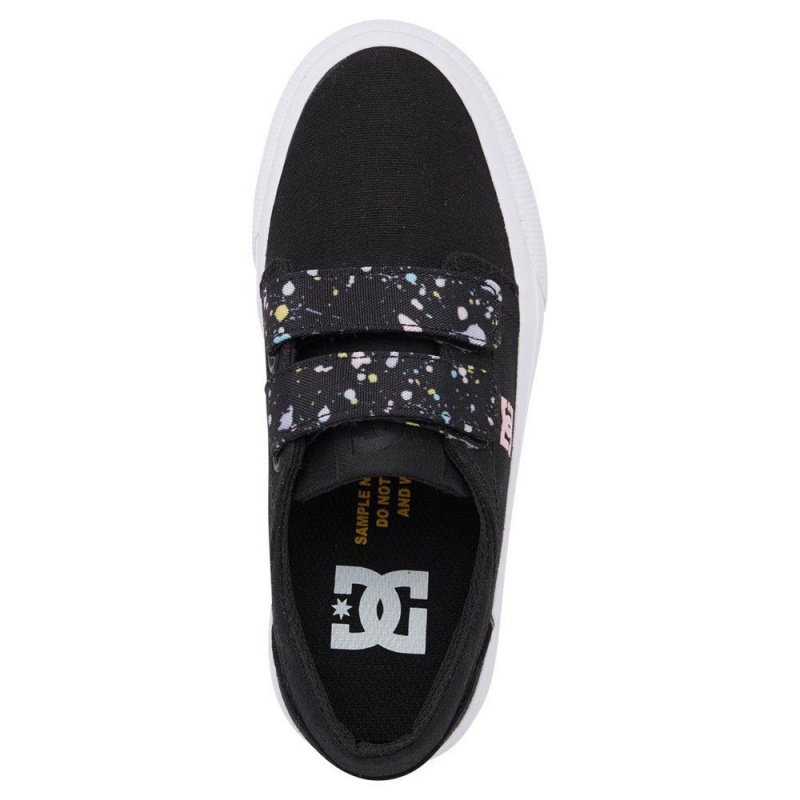 Chaussure DC Shoes Trase V Cuir Noir Multicolore Enfant | TDB-8594061