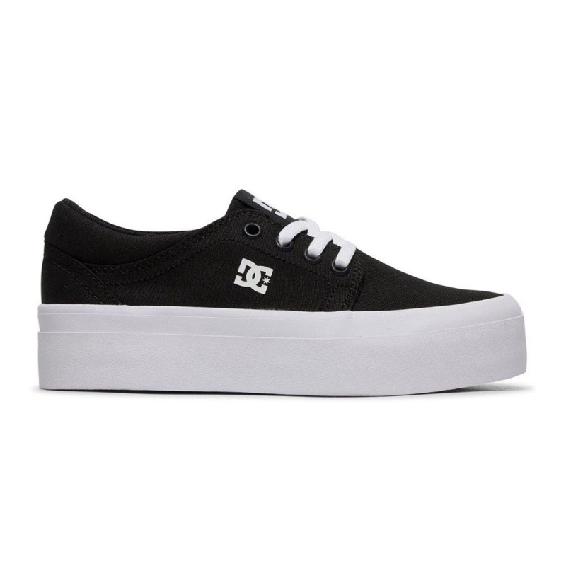 Chaussure DC Shoes Trase Plateforme TX Noir Blanche Enfant | ITT-9406093