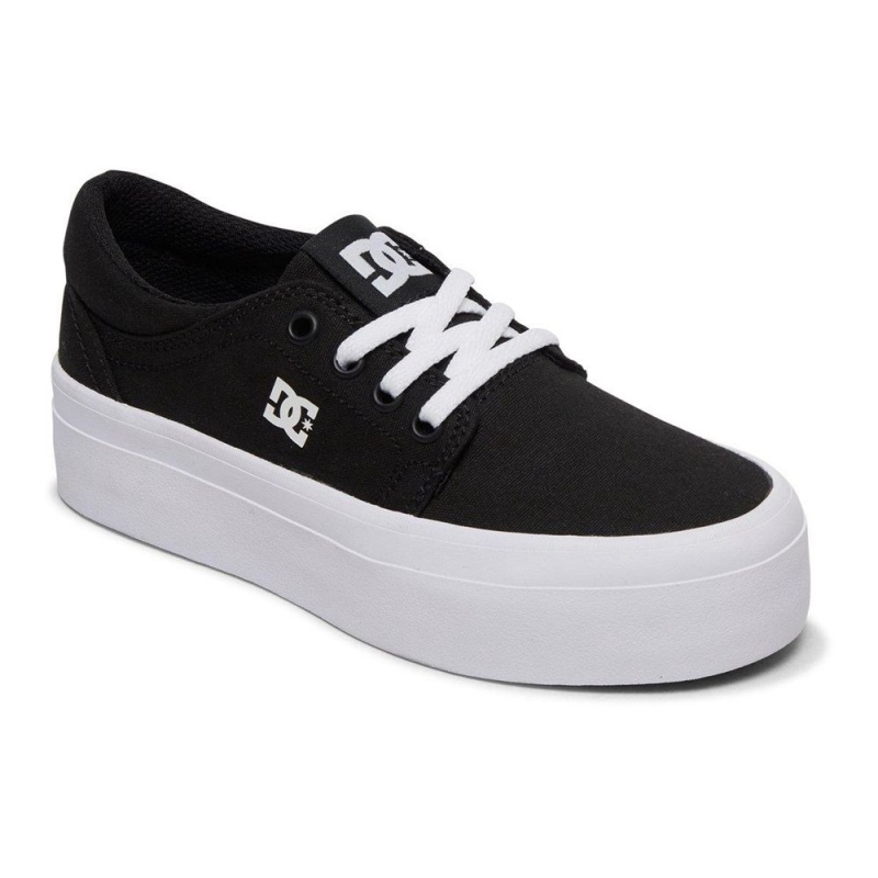 Chaussure DC Shoes Trase Plateforme TX Noir Blanche Enfant | ITT-9406093