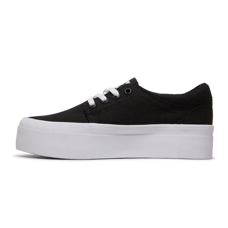 Chaussure DC Shoes Trase Plateforme TX Noir Blanche Enfant | ITT-9406093