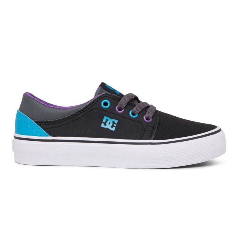 Chaussure DC Shoes Trase Noir Bleu Enfant | WUG-7970167