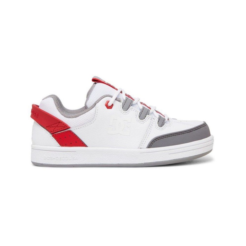 Chaussure DC Shoes Syntax Blanche Rouge Enfant | ASX-5867247