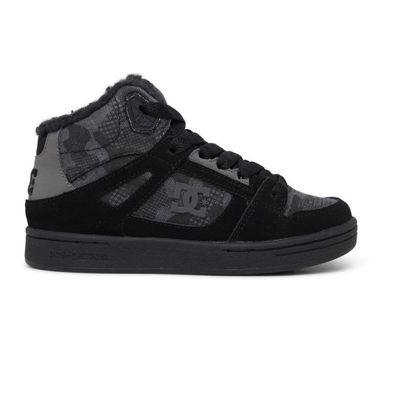 Chaussure DC Shoes Pure WNT High-Top Noir Camouflage Enfant | UQN-0205138