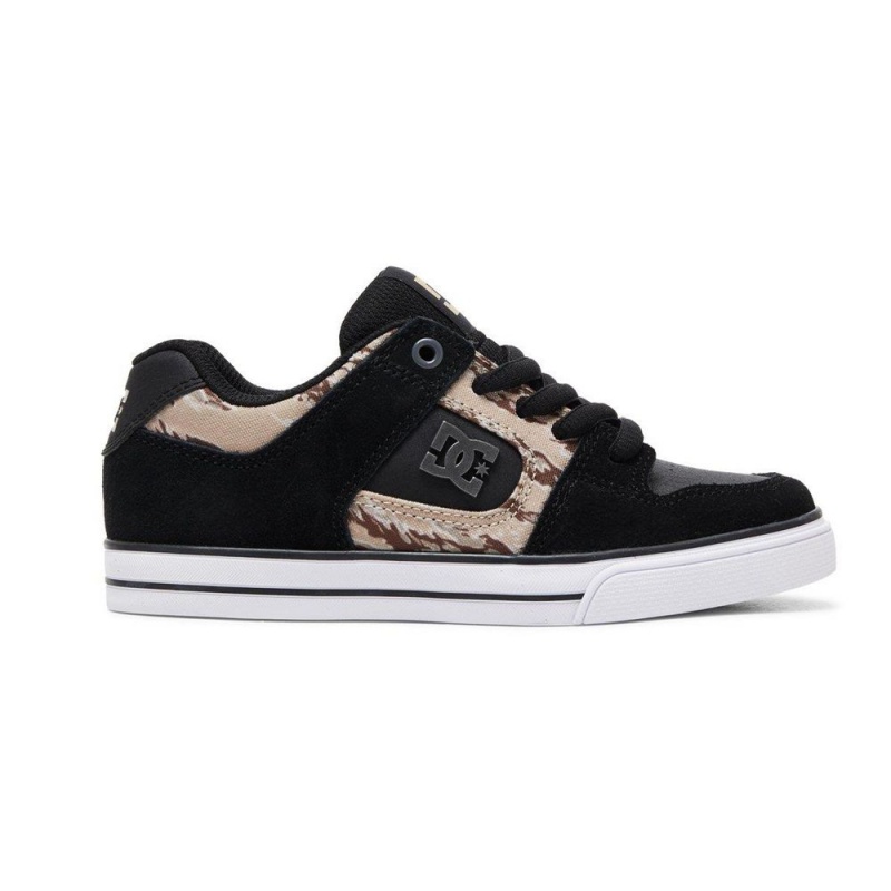 Chaussure DC Shoes Pure SE Noir Camouflage Enfant | YYU-7035793