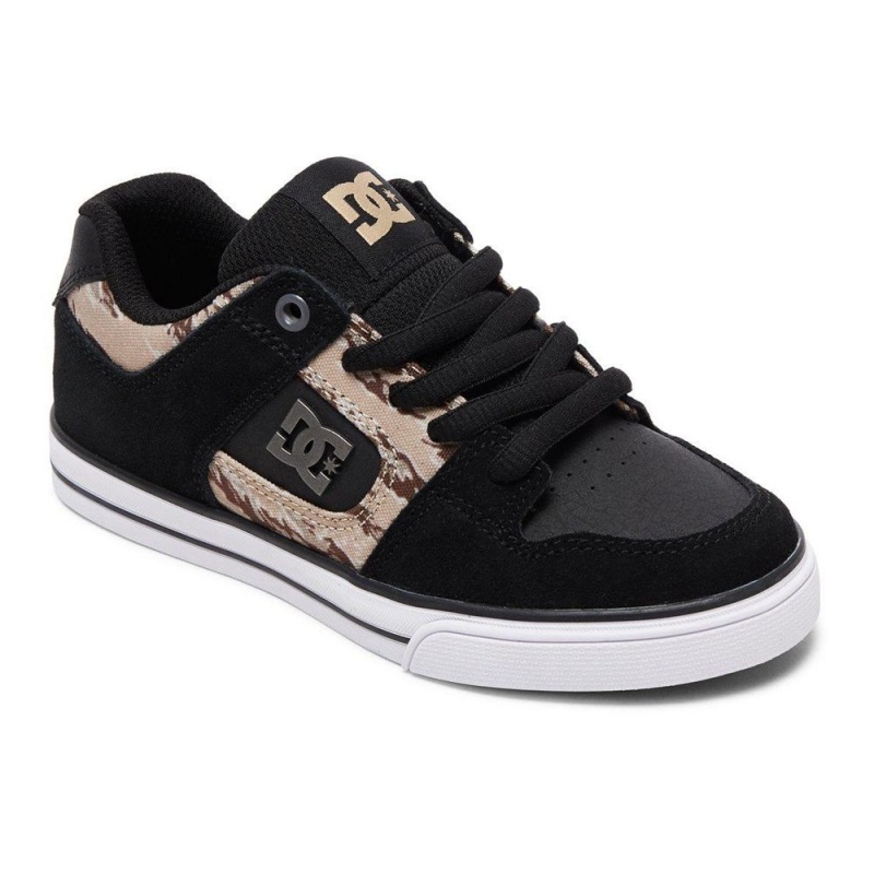 Chaussure DC Shoes Pure SE Noir Camouflage Enfant | YYU-7035793