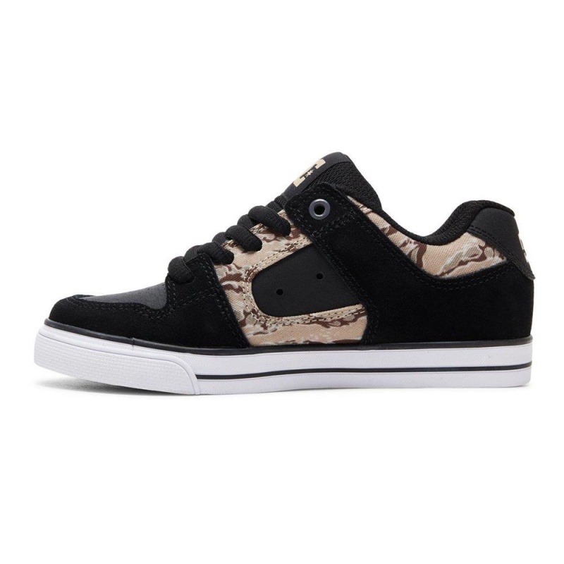 Chaussure DC Shoes Pure SE Noir Camouflage Enfant | YYU-7035793