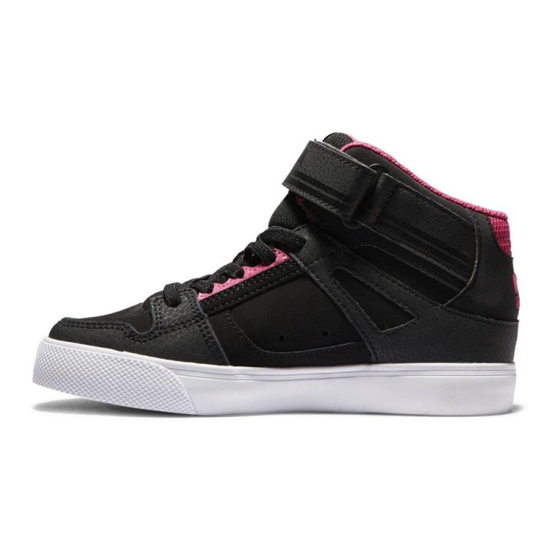 Chaussure DC Shoes Pure High EV High-Top Noir Rose Enfant | ECO-2357306