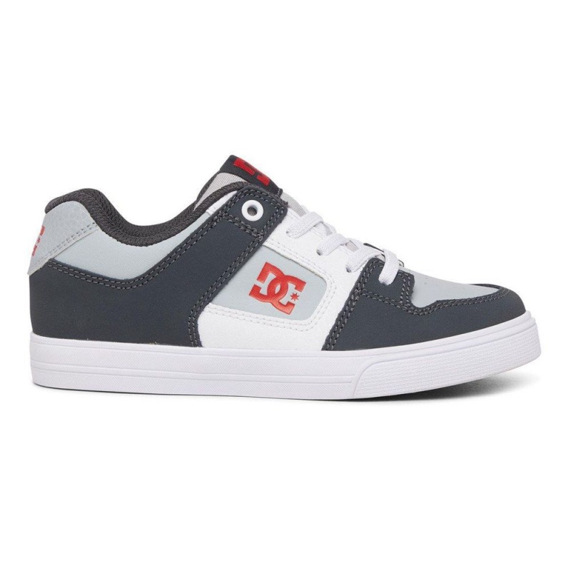 Chaussure DC Shoes Pure Elastic Noir Grise Enfant | SAV-6932951