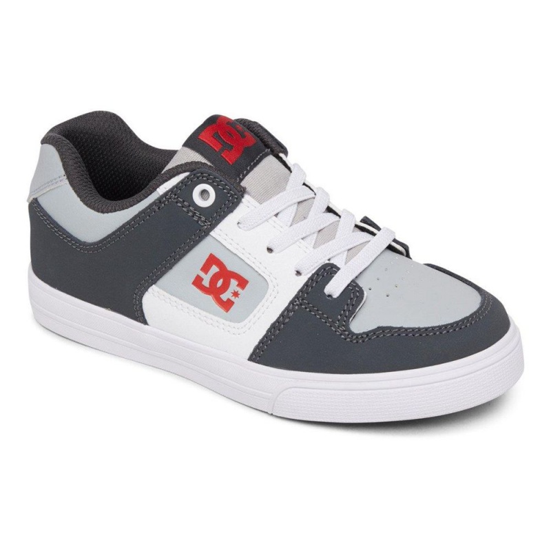 Chaussure DC Shoes Pure Elastic Noir Grise Enfant | SAV-6932951