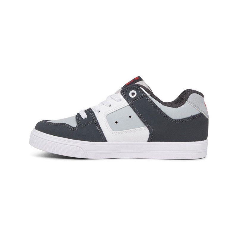 Chaussure DC Shoes Pure Elastic Noir Grise Enfant | SAV-6932951